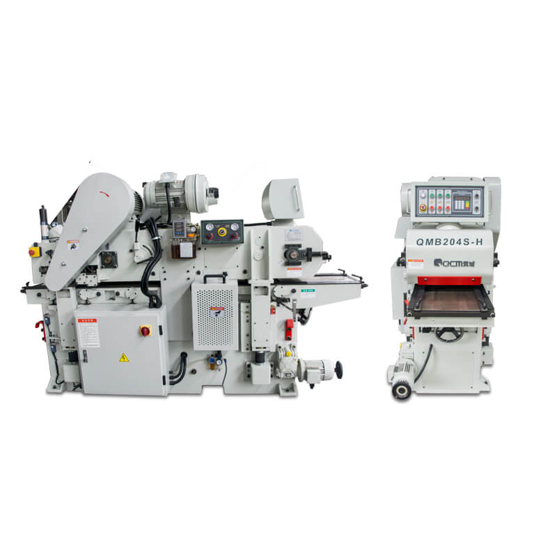 Double Side Planer with Spiral Cutter Helical Cutter QMB204S-H