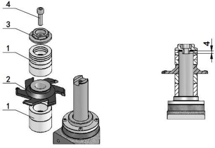 how to install milling cutter of double end tenoner